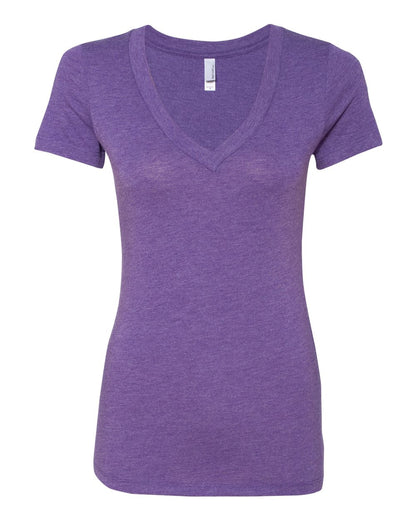 Next Level Women’s Triblend Deep V-Neck T-Shirt 6740 #color_Purple Rush