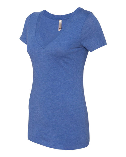 Next Level Women’s Triblend Deep V-Neck T-Shirt 6740 #color_Vintage Royal