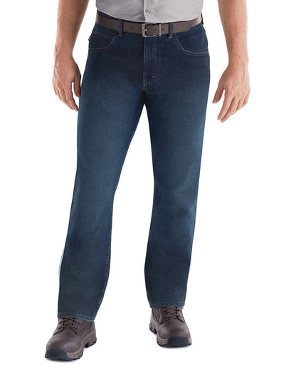 Red Kap Men's Dura-Kap Flex Work Jeans PD90 #colormdl_Medium Wash - Unhemmed