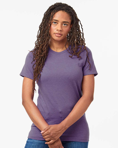 Tultex Combed CVC T-Shirt 602CVC #colormdl_Heather Deep Purple