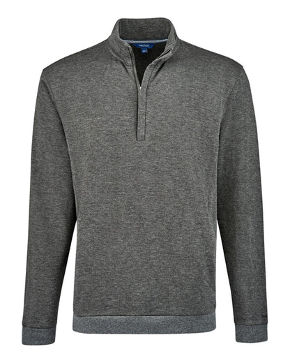 Nautica Unisex Explorer Fleece Quarter-Zip Pullover N18090 #color_Charcoal Heather