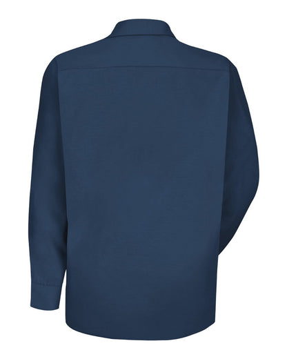 Red Kap Men's Specialized Pocketless Long Sleeve Work Shirt SP16 #color_Navy