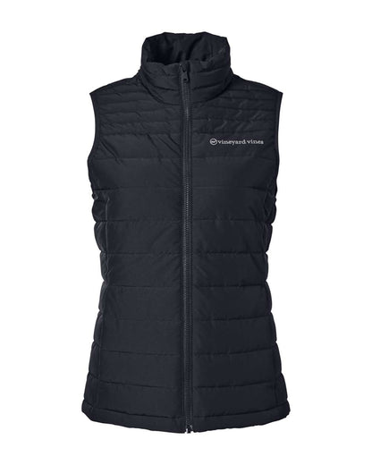 vineyard vines Women's Mountain Weekend Puffer Vest O001806 #color_Jet Black