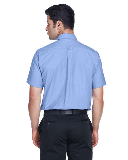 Harriton Men's Oxford Short Sleeve with Stain-Release M600S #colormdl_Light Blue
