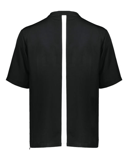 Holloway Youth Clubhouse Short Sleeve Quarter-Zip Pullover 229681 #color_Black/ White