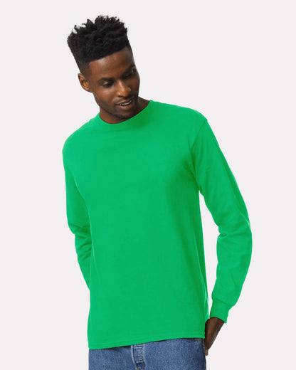 Gildan Unisex Ultra Cotton® Long Sleeve T-Shirt 2400 #colormdl_Irish Green