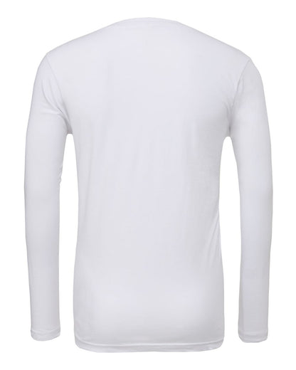 BELLA + CANVAS Unisex Long Sleeve V-Neck Tee 3425 #color_White