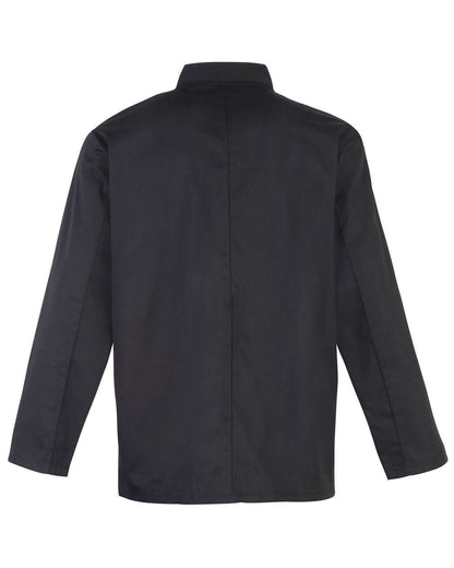 Artisan Collection by Reprime Unisex Ten Studded Front Chef Coat RP665 #color_Black