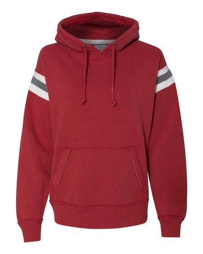 J. America Men's Vintage Athletic Hooded Sweatshirt 8847 #color_Simply Red