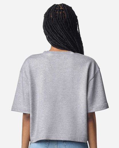 American Apparel Women's French Terry Mid-Length Boxy Top FTCB0 #colormdl_Heather Grey