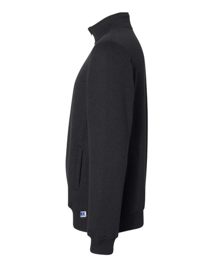 Russell Athletic Unisex Dri Power® Quarter-Zip Cadet Collar Sweatshirt 1Z4HBM #color_Black