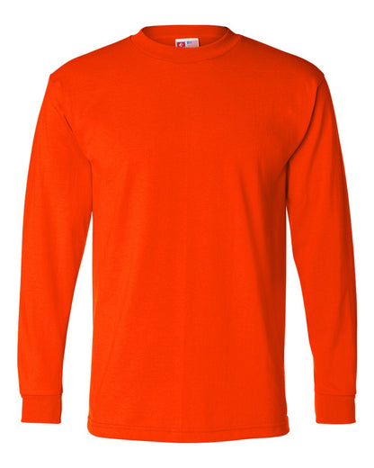 Bayside USA-Made 50/50 Long Sleeve T-Shirt 1715 #color_Safety Orange