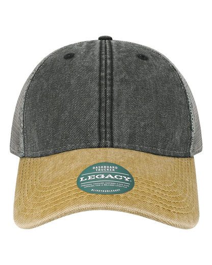 LEGACY Dashboard Trucker Cap DTA #color_Black/ Camel/ Grey