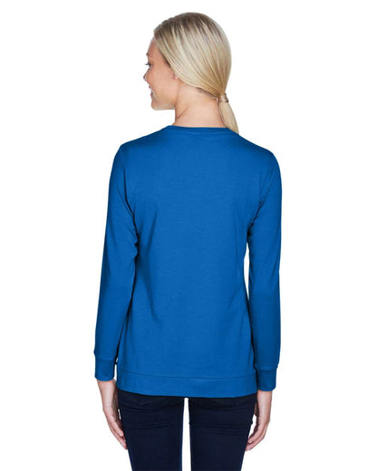 Devon & Jones Women's Perfect Fit™ Ribbon Cardigan DP181W #colormdl_French Blue