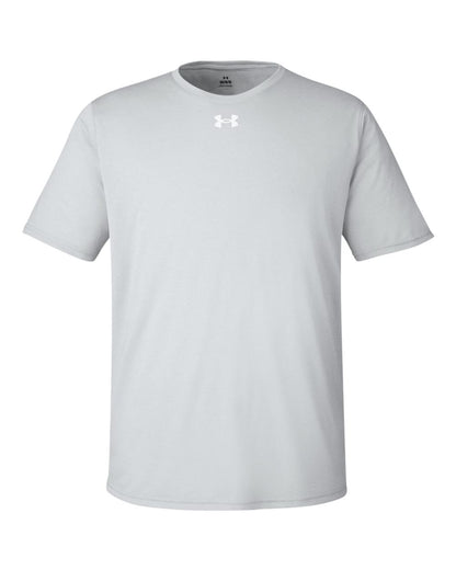 Under Armour Men's Team Tech™ T-Shirt 1376842 #color_Mod Grey Light Heather/ White