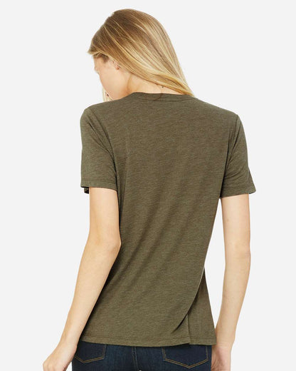 BELLA + CANVAS Women’s Relaxed Fit Triblend Tee 6413 #colormdl_Olive Triblend