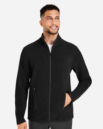 Devon & Jones Men's CrownLux Performance® Fleece Full-Zip Jacket DG730 #colormdl_Black