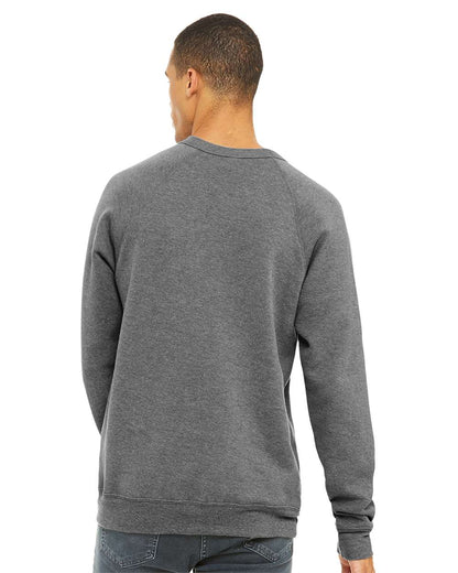 BELLA + CANVAS Sponge Fleece Raglan Crewneck Sweatshirt 3901 #colormdl_Grey Triblend