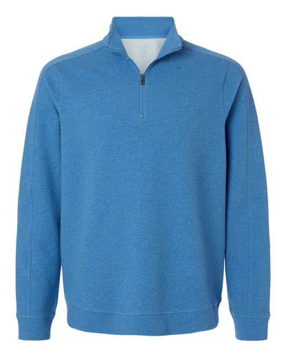 North End Men's Spirit Textured Quarter-Zip Pullover NE725 #color_Light Nautical Blue Heather