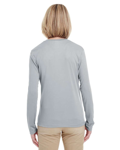 UltraClub Women's Cool & Dry Performance Long Sleeve Top 8622W #colormdl_Grey
