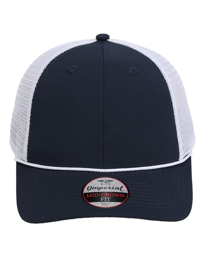 Imperial The Night Owl Performance Rope Cap 7055 #color_Navy/ White