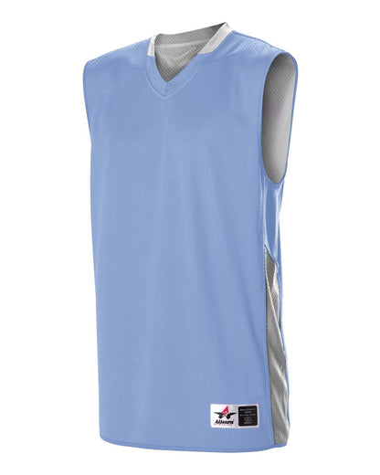 Alleson Athletic Single Ply Reversible Jersey 589RSP #color_Columbia Blue/ White