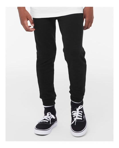 BELLA + CANVAS Youth Jogger Sweatpants 3727Y #colormdl_Black