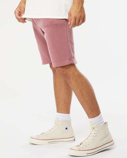Independent Trading Co. Unisex Pigment-Dyed Fleece Shorts PRM50STPD #colormdl_Pigment Maroon