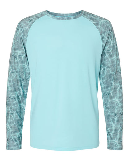 Paragon Men's Panama Colorblocked Long Sleeve T-Shirt 231 #color_Grey Aqua Water