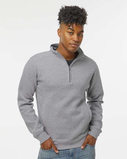 J. America Unisex Heavyweight Fleece Quarter-Zip Sweatshirt 8717 #colormdl_Oxford