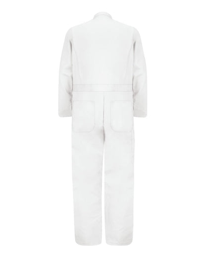 Red Kap Men's Tall Button-Front Cotton Coverall CC16T #color_White