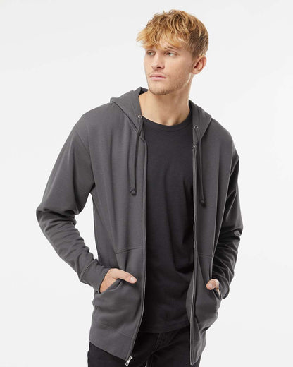 Independent Trading Co. Unisex Midweight Full-Zip Hooded Sweatshirt SS4500Z #colormdl_Charcoal