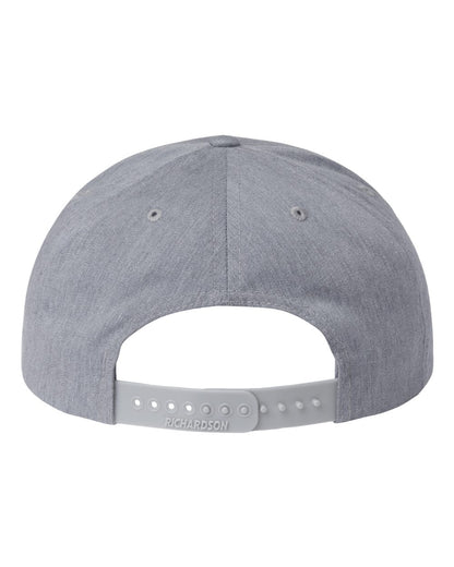 Richardson Pinch Front Structured Snapback Trucker Cap 255 #color_Heather Grey