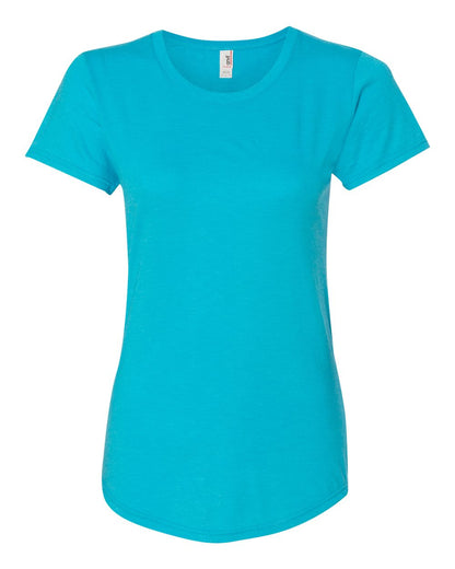 Gildan Softstyle® Women’s Triblend T-Shirt 6750L #color_Heather Caribbean Blue