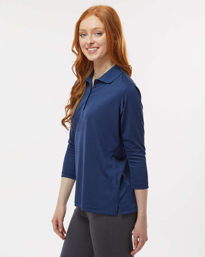 Paragon Women's Lady Palm Three-Quarter Sleeve Polo 120 #colormdl_Navy