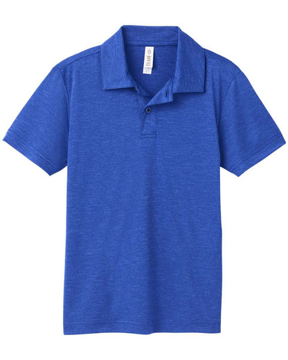 Team 365 Youth Zone Sonic Heather Performance Polo TT51HY #color_Sport Royal Heather