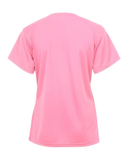 Badger Women’s B-Core V-Neck T-Shirt 4162 #color_Pink