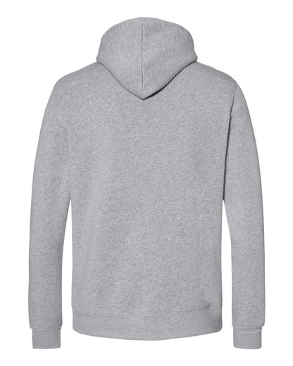 J. America Men's Gaiter Fleece Hooded Sweatshirt 8879 #color_Grey Heather