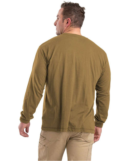 Berne Apparel Unisex Performance Long Sleeve Pocket T-Shirt BSM39 #colormdl_Brown