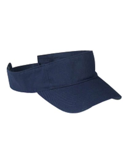 Big Accessories Chino Twill Visor BX006 #color_Navy