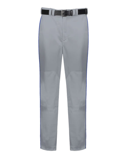 Russell Athletic Youth 2.0 Piped Diamond Series Baseball Pants R11LGB #color_Baseball Grey/ Royal