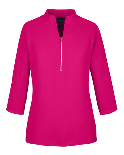 Devon & Jones Women's Perfect Fit™  Three-Quarter Sleeve Crepe Tunic DP611W #color_Crown Raspberry