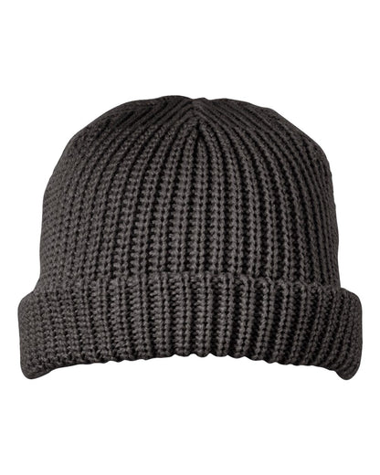 Big Accessories Dock Cuffed Beanie BA698 #color_Charcoal