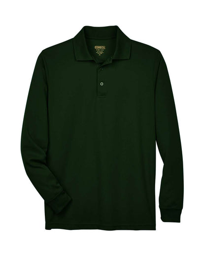CORE365 Men's Pinnacle Performance Long Sleeve Piqué Polo 88192 #color_Forest