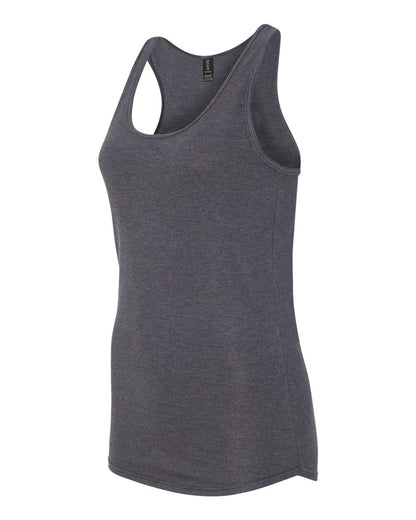 Anvil Women’s Triblend Racerback Tank Top 6751L #color_Heather Dark Grey