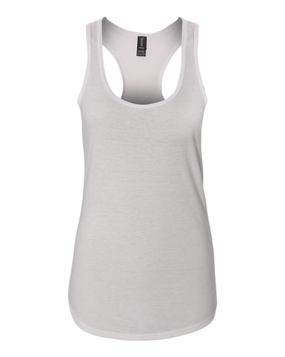 Anvil Women’s Triblend Racerback Tank Top 6751L #color_White