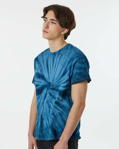 Dyenomite Cyclone Pinwheel Tie-Dyed T-Shirt 200CY #colormdl_Navy