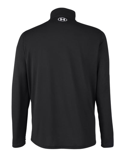 Under Armour Men's Team Tech™ Quarter-Zip Pullover 1376844 #color_Black/ White
