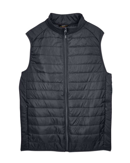 CORE365 Men's Prevail Packable Puffer Vest CE702 #color_Carbon