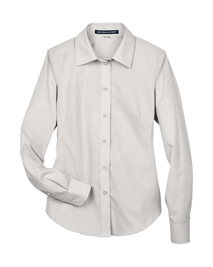 Devon & Jones Women's Crown Collection® Broadcloth Woven Dress Shirt D620W #color_Silver